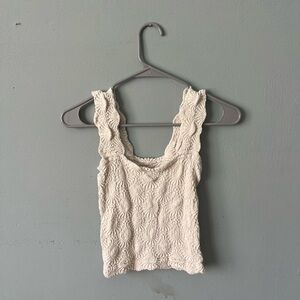 Free people patterned white top - size S